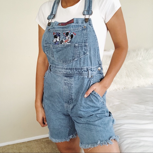 mickey mouse overall shorts